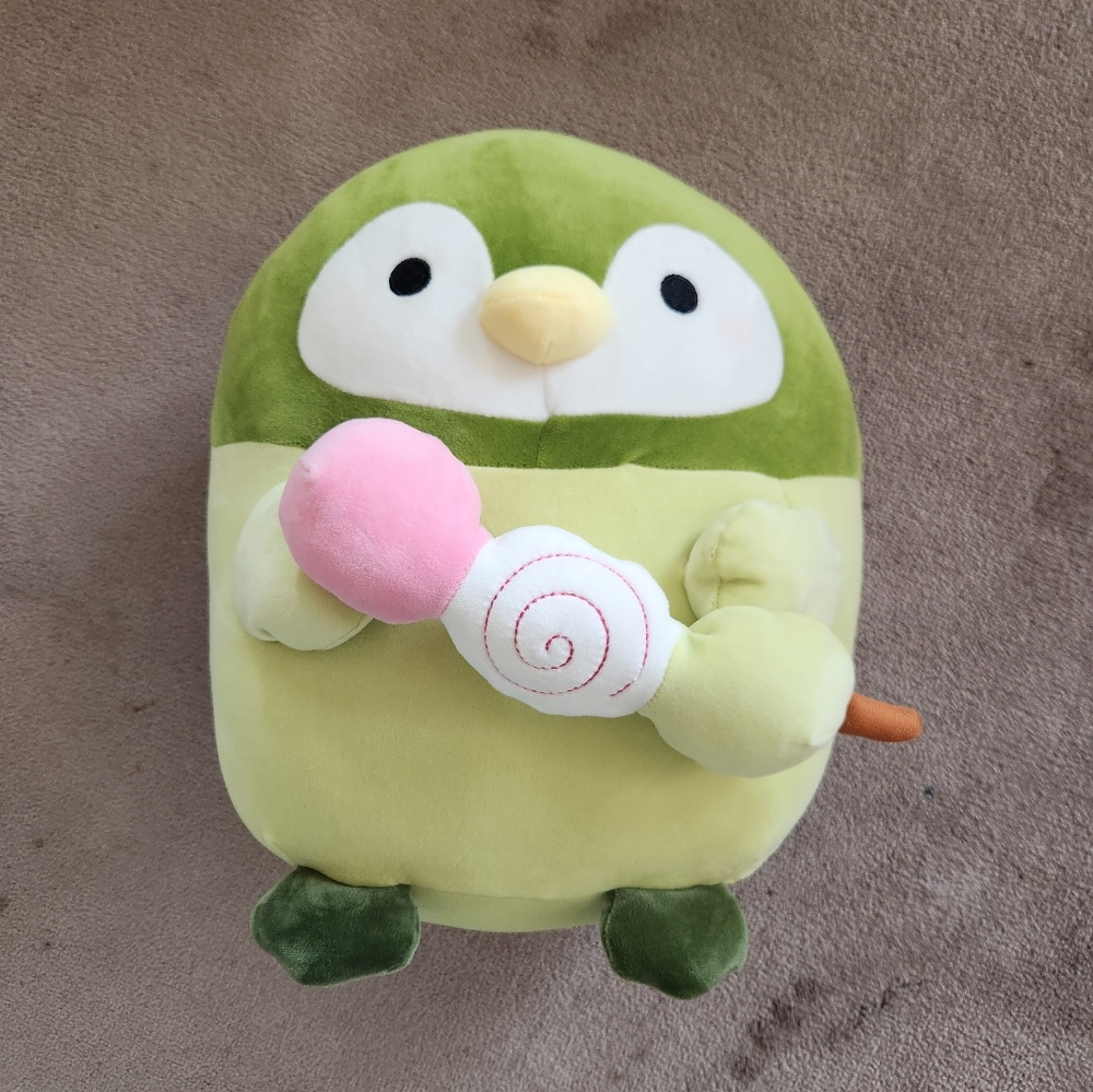Takashoji green matcha penguin holding dango plushy - Picture 1 of 5